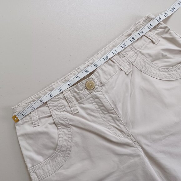 Izod Oatmeal Beige Cotton Low Rise Capri's - Picture 8 of 16